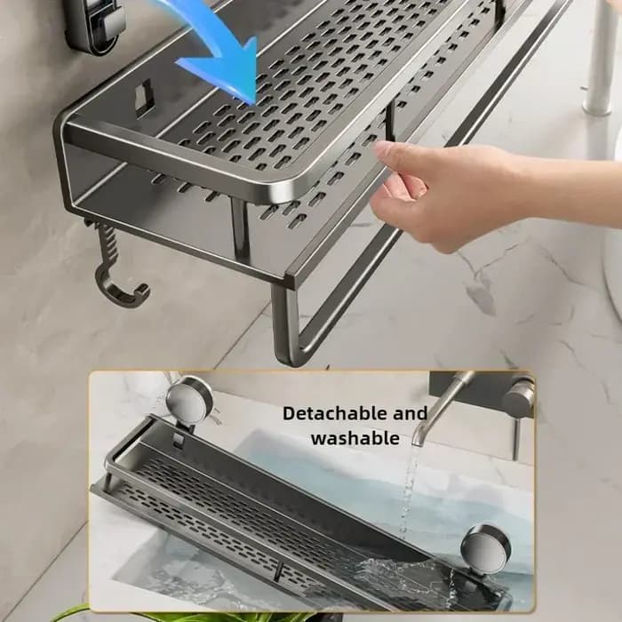 Ventouse porte-shampooing étagère de salle de bain organisateur de rangement de maquillage