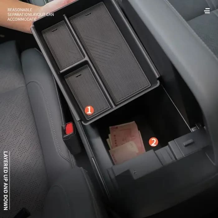 Pour Zeekr 7X 2025 2026 boîte de rangement d'accoudoir Central de voiture contenu Console centrale