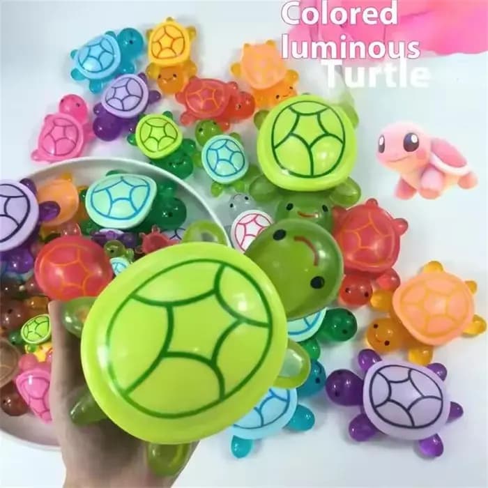 Boîte de rangement tortue lumineuse de dessin animé mignonne