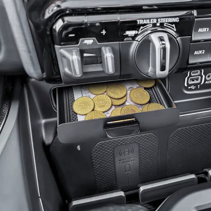Boîte de rangement à tiroirs pour Dodge RAM 1500 2500 3500 2019-2026, organiseur de console centrale intérieure, accessoires de voiture