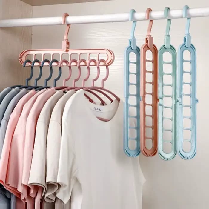 Support de rangement de garde-robe à 9 trous