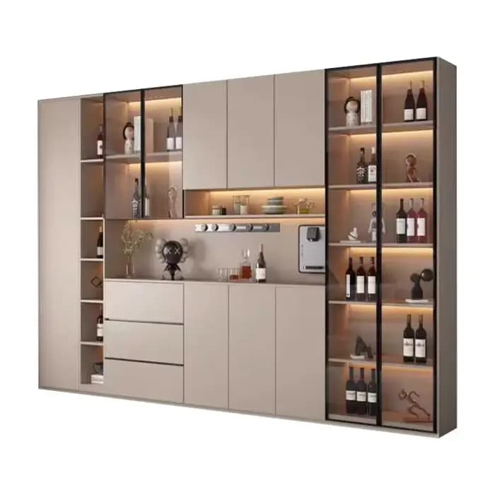 Armoire de cuisine avec portes en verre