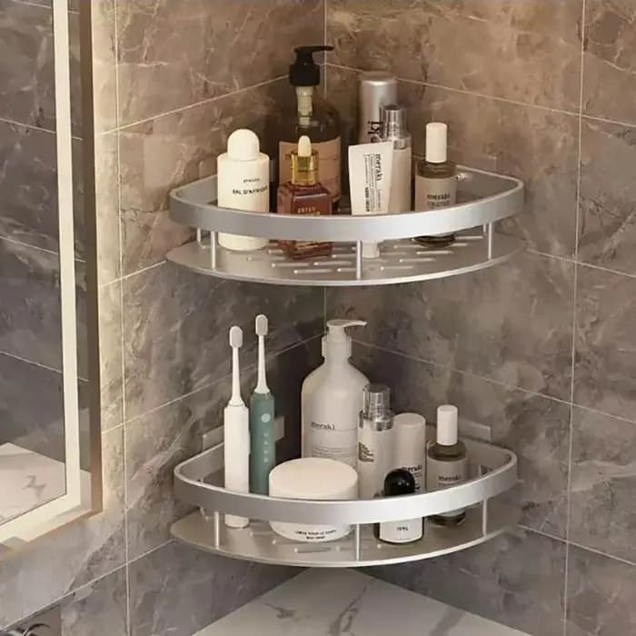 Support de rangement mural en aluminium pour salle de bain
