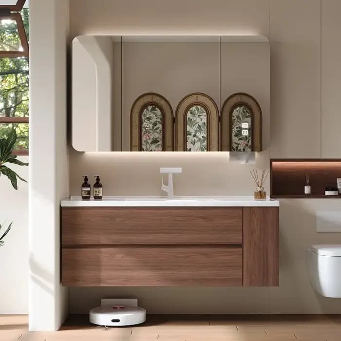 Meuble de Salle de Bain Moderne de Luxe avec Tiroirs