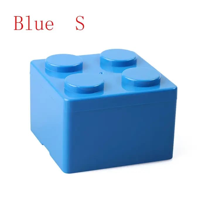 Boîte de rangement en plastique en forme de blocs de construction créatifs, nouveau conteneur de bur