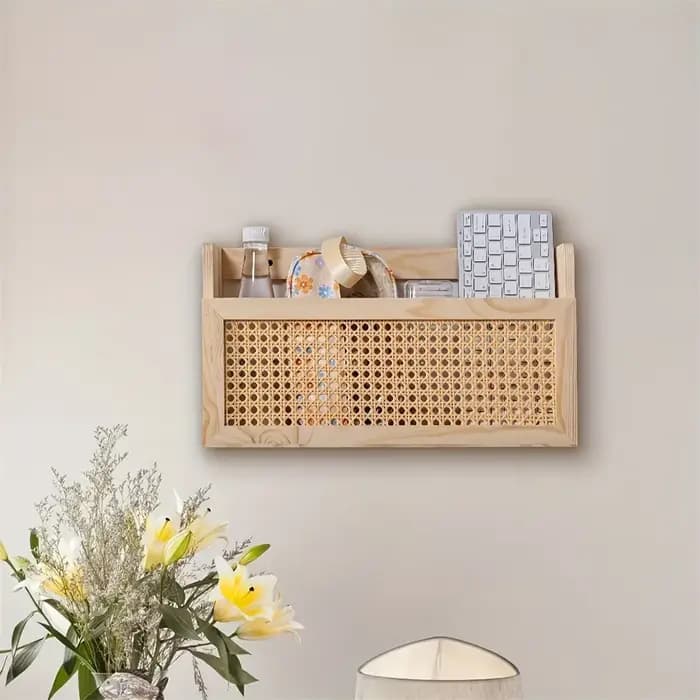 1 boîte de rangement murale de style rustique