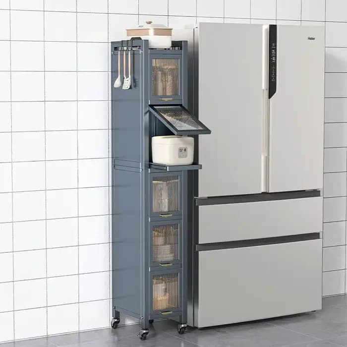 Armoire de rangement pour crevasses de cuisine à tirer