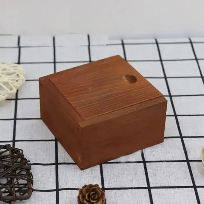 Boîte à bijoux en bois non finie avec couvercle coulissant