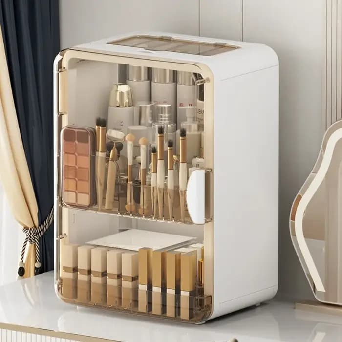 Armoire de rangement cosmétique haut de gamme, tiroir de coiffeuse domestique, support de rangement, boîte de rangement cosmétique en plastique de grande capacité