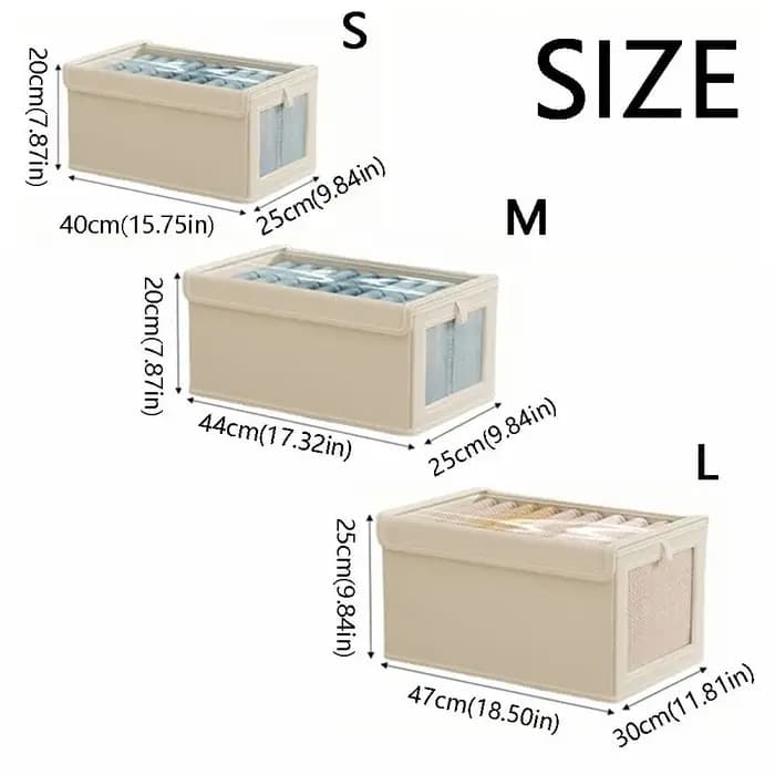 Boîte de rangement pour vêtements empilable avec fermeture éclair et couvercle