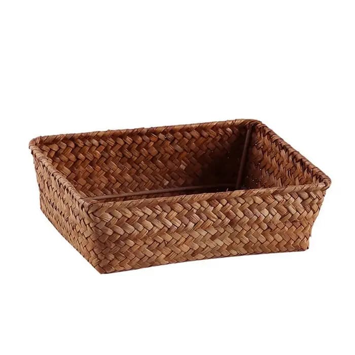 Panier de rangement rectangulaire à motif tressé pour légumes, bonbons, snacks, panier de présentati