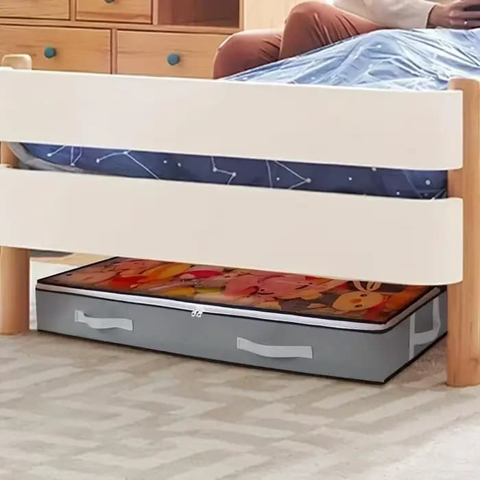 La boîte de rangement épaisse de grande taille sous le lit peut contenir des vêtements