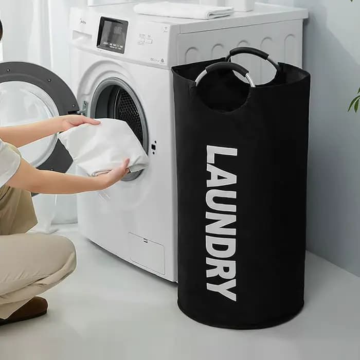 Panier à linge extra-large imperméable avec poignée rembourrée - Pliable
