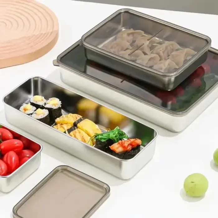Boîte de rangement pour viande en acier inoxydable pour réfrigérateur