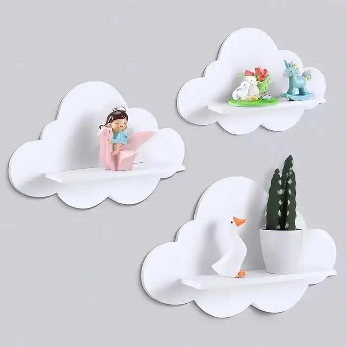 Étagères flottantes mignonnes en forme de nuage