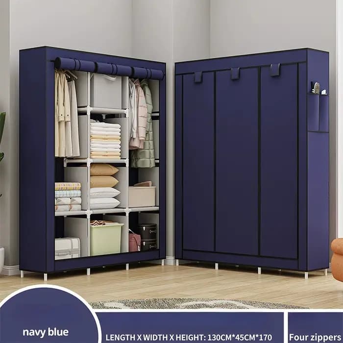 Grande armoire anti-poussière, armoire sur pied en tissu, organisateur multicouche, placard de grand