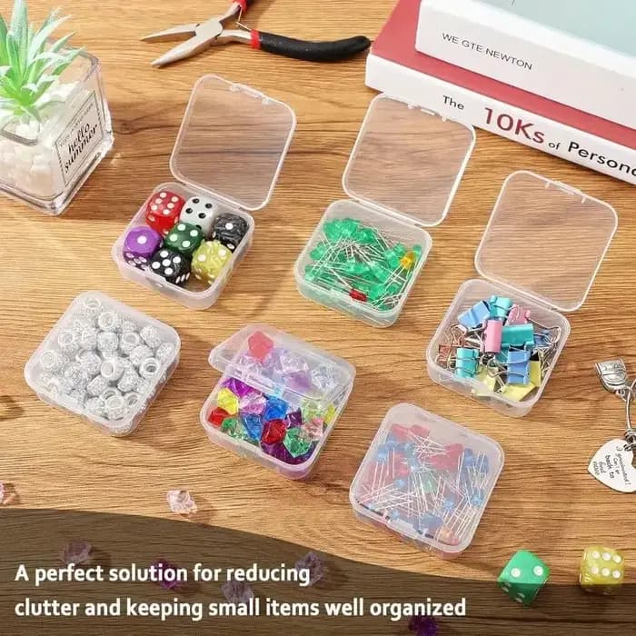 50 boîtes de rangement en plastique transparent avec couvercles transparents - Contenants d'organisation empilables et