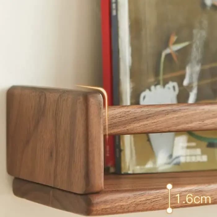 Solid Wood Storage Holders Multi Functional Wall Magazine Rack Modern