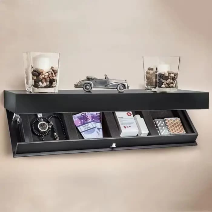 Étagère design de couleur unie avec compartiment Secret