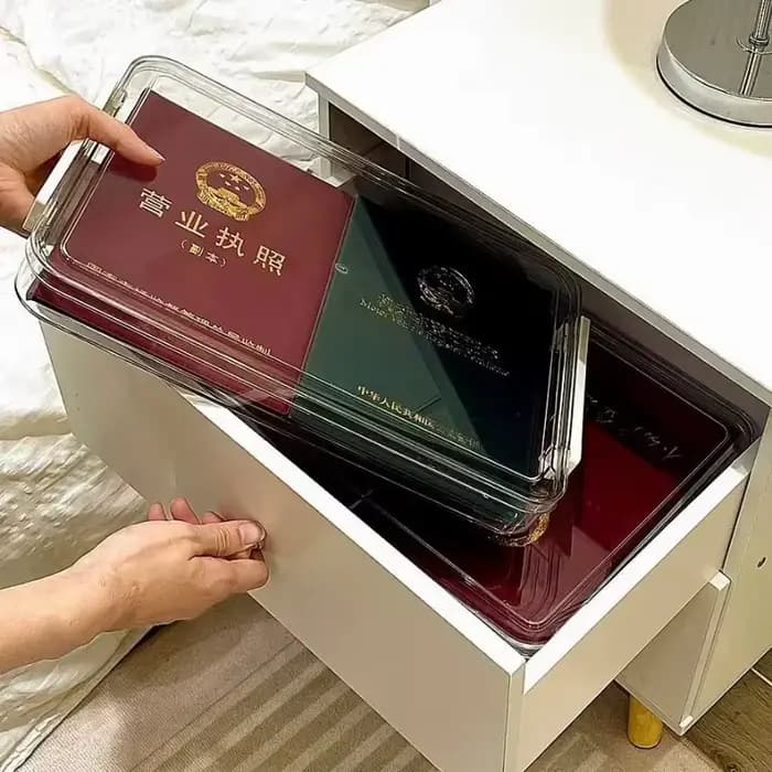 Nouvelle boîte de rangement de papier de bureau en acrylique Transparent