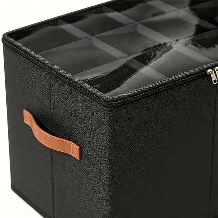 Boîte de rangement pliable pour chaussures à 12 compartiments