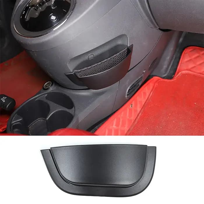 Pour Fiat 500 2011-2017 ABS noir console centrale de voiture boîte de rangement latérale