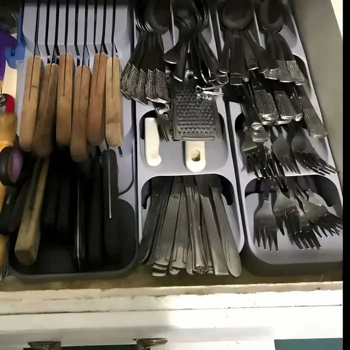 Boîte de rangement pratique pour couteaux à tiroir - Accessoire de cuisine - Support