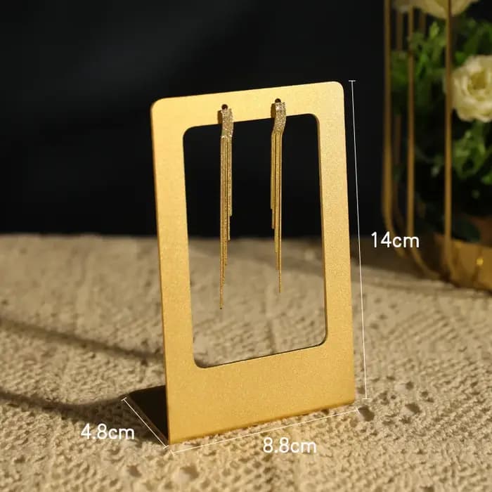 Présentoir de bijoux et boucles d'oreilles, support de barre en T, tour en métal, organisateur de clous d'oreilles, étagère de rangement suspendue