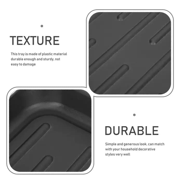 Plateau de rangement de chaussures en plastique imperméable