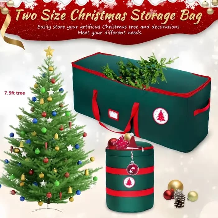 Sac de rangement pour arbre de Noël – Récipient lourd – Utilisé pour arbres artificiels