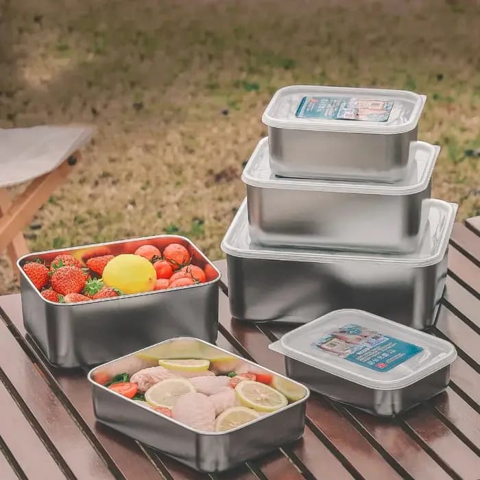 Boîte de rangement scellée extérieure en acier inoxydable avec couvercle