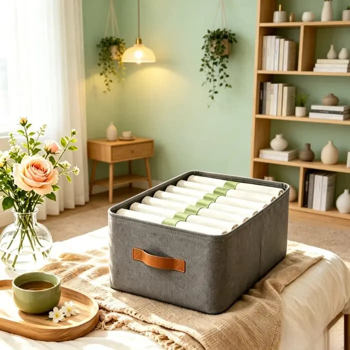 Boîtes de rangement pour armoire en tissu épais