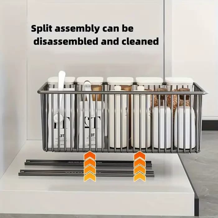 Panier organisateur d'armoire extractible sous l'évier