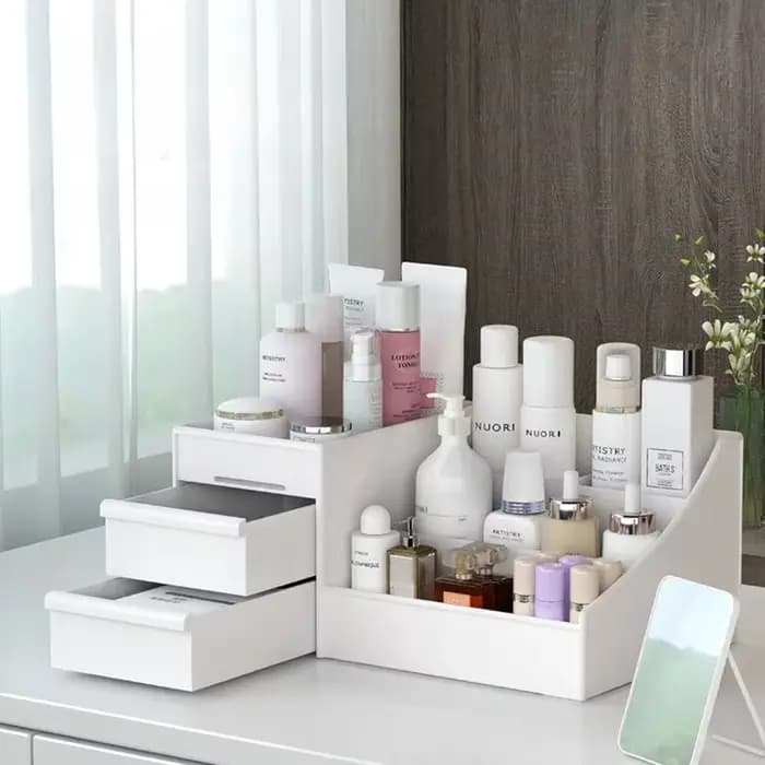 Tiroir en plastique, boîte de rangement de maquillage
