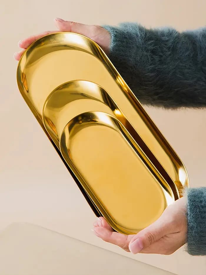 Étagère en acier inoxydable pour lavabo de salle de bain