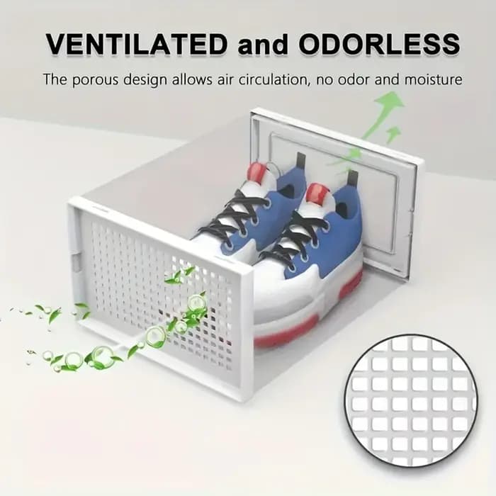 Boîte à chaussures modulaire peu encombrante de grande capacité 6 pièces