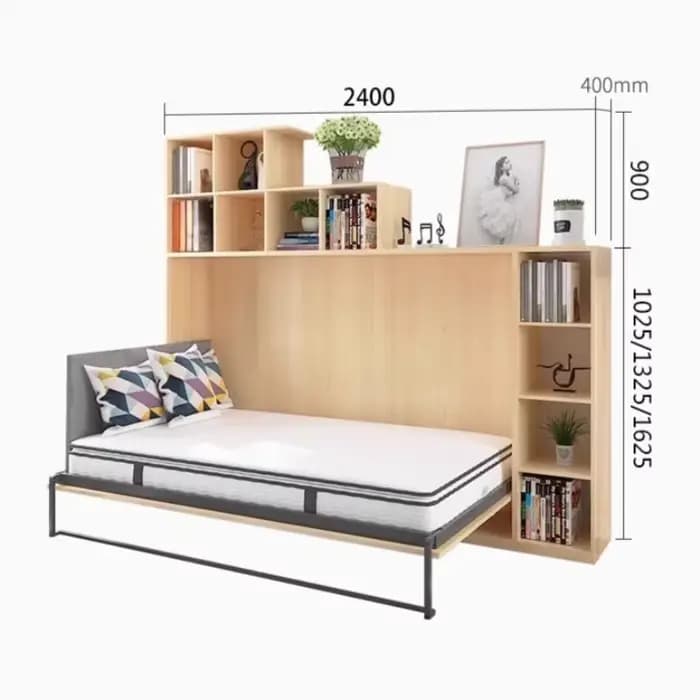 Armoires de rangement de lit fantaisie Queen Size