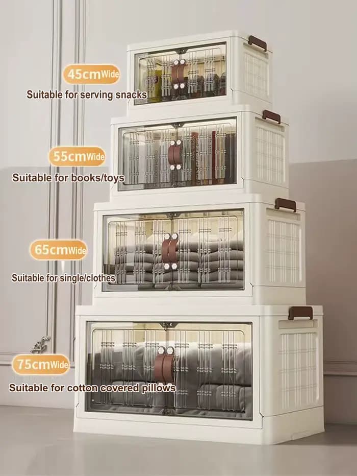 Armoire de rangement élargie et épaissie