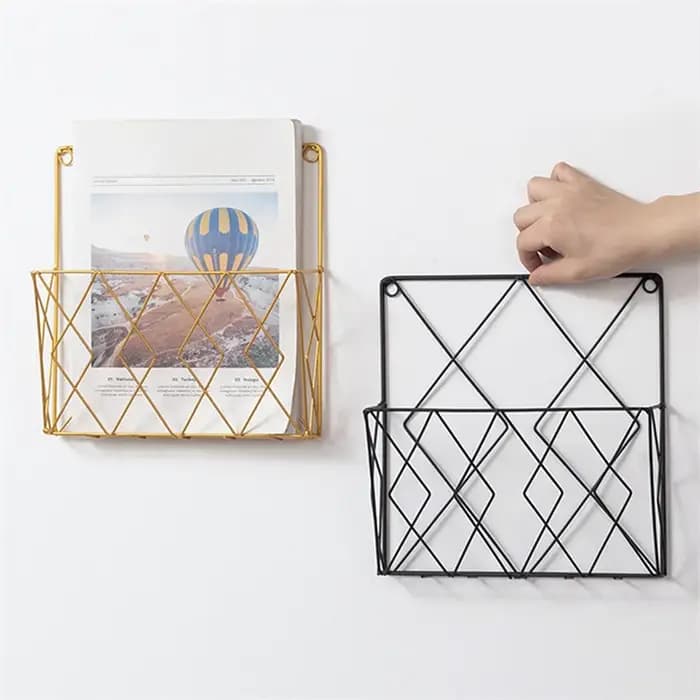Support de rangement mural en métal pour Magazines et journaux