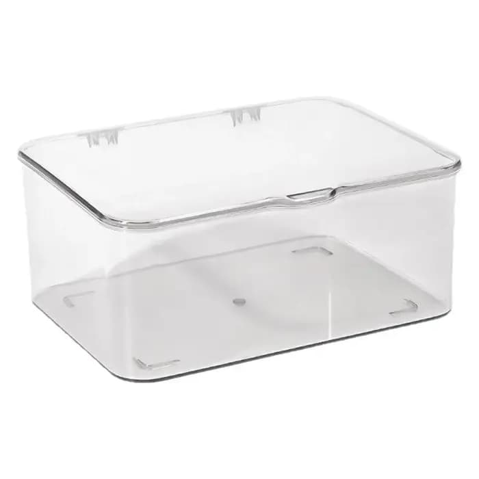 Boîte de rangement transparente en acrylique avec couvercle pour filles, boîte de rangement multi-us