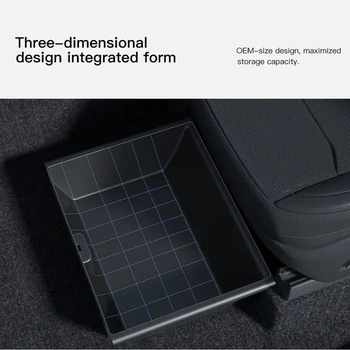 YZ Pour Tesla Model Y Juniper 2025-2026 Boîte de rangement sous siège, accessoires intérieurs de voi
