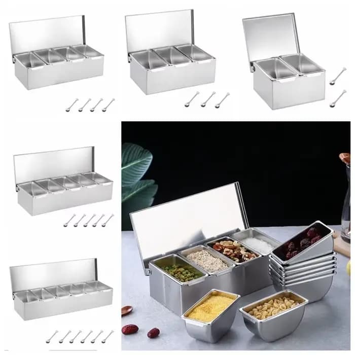 Boîte de rangement créative pour épices avec couvercle