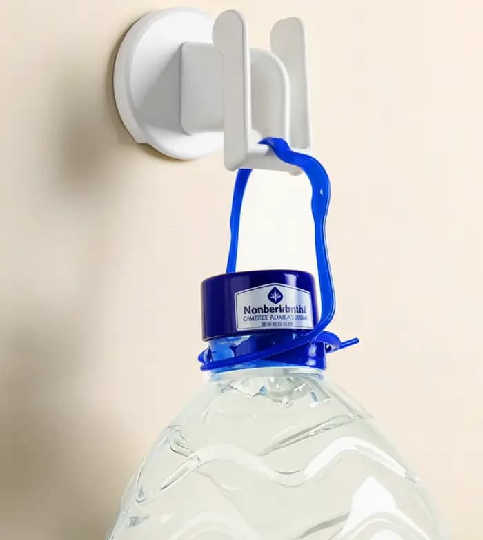 Étagère à chaussures coulissante murale sans perçage pour salle de bain avec crochets de drainage