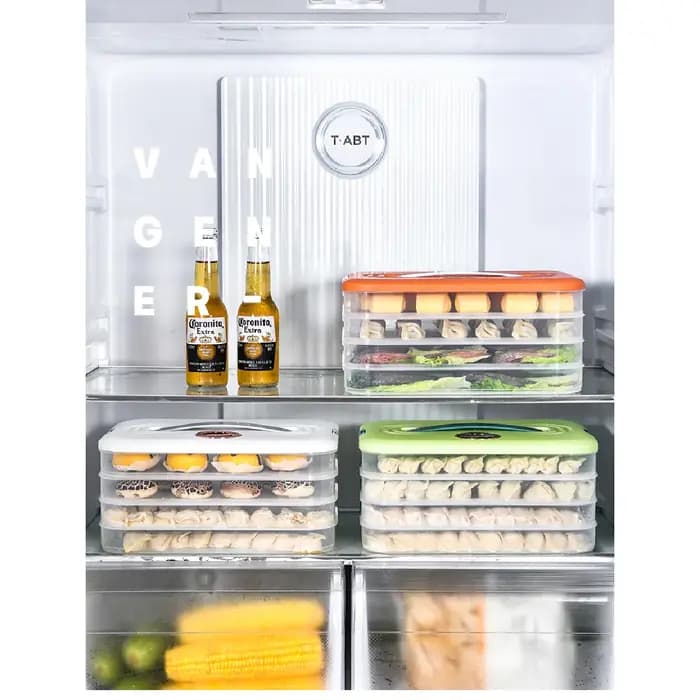 Boîte de rangement pour réfrigérateur à 4 étages