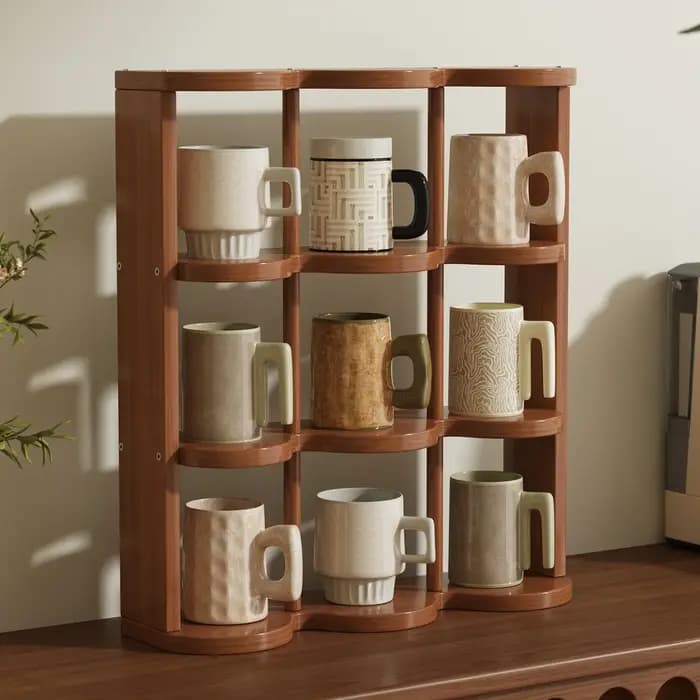 Porte-gobelet multicouche en bois