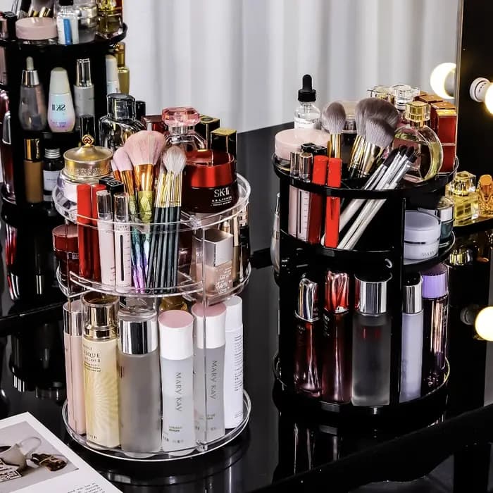 Boîte de rangement rotative pour cosmétiques