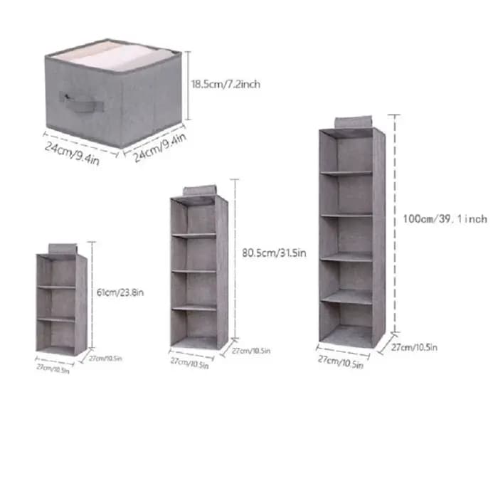 Sac de rangement suspendu pour armoire portable