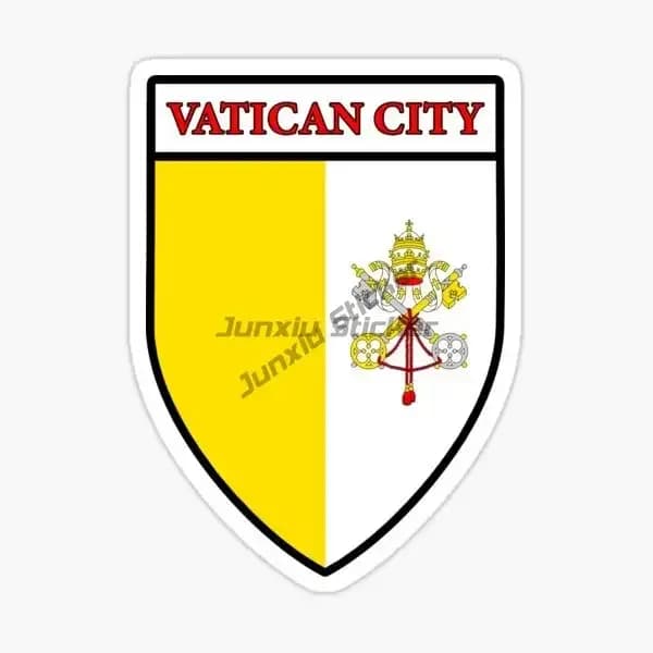 Autocollant créatif avec drapeau de la Ville du Vatican