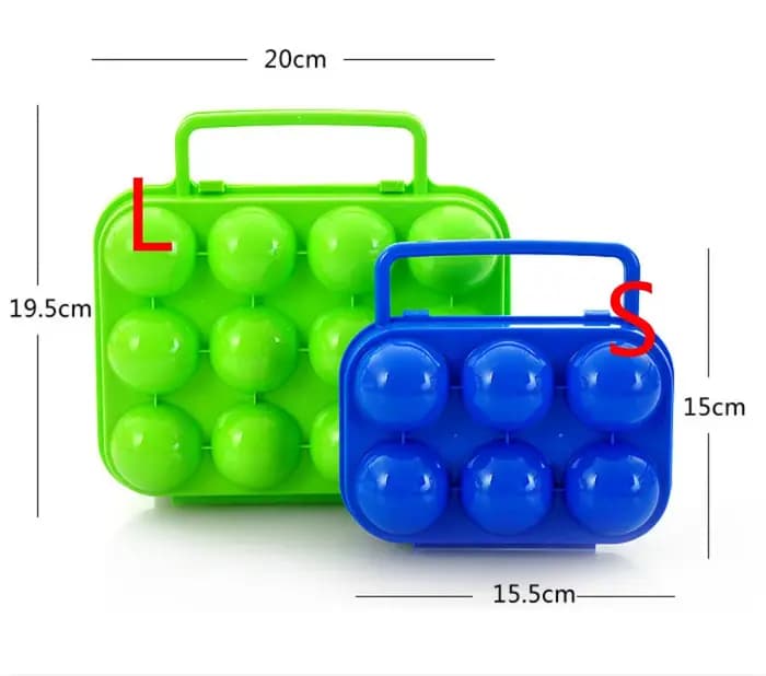 Boîte de rangement d'œufs en plastique PP portable avec couvercle pour pique-nique extérieur et organisation de cuisine moderne taille S ou L
