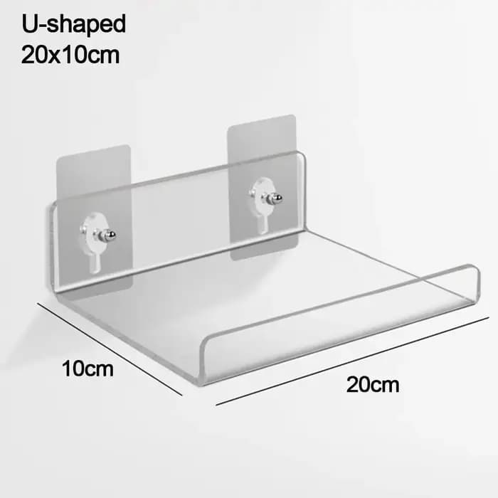 Étagère murale transparente pour salle de bain